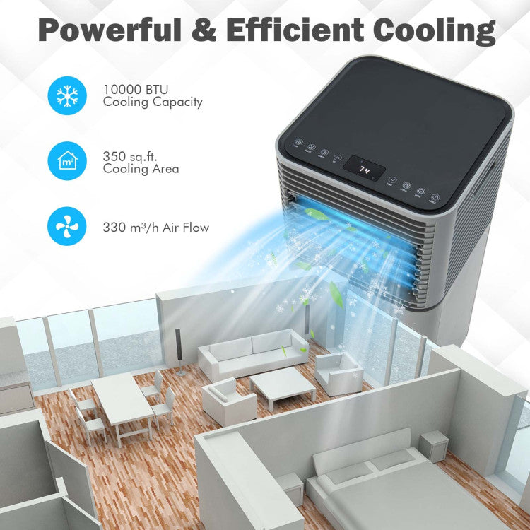 3-in-1 Portable Air Conditioner 10000 BTU AC Unit Air Cooler with Remote Control and 1-24 Hours Timer