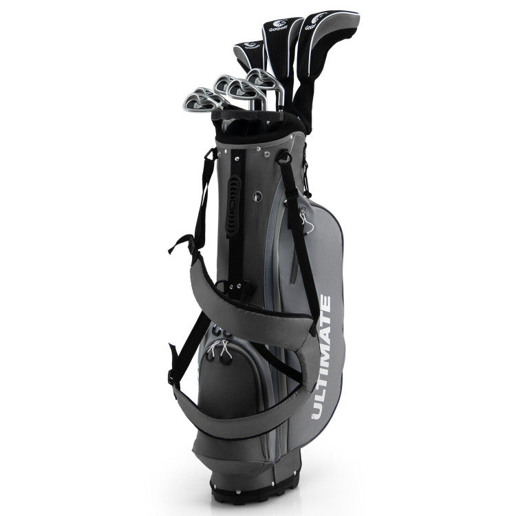 Complete Golf Clubs Package Set with Free Putter & Stand Bag for Men Women
