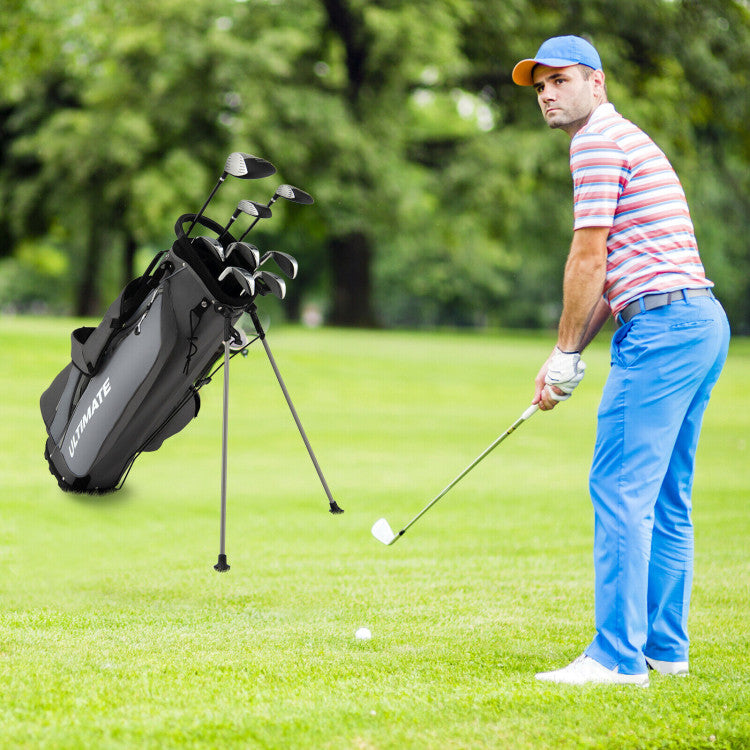 Complete Golf Clubs Package Set with Free Putter & Stand Bag for Men Women