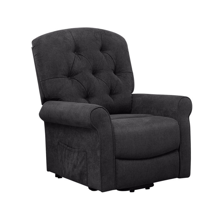 Power Lift Chair Electric Recliner Sofa with Adjustable Backrest Footrest and Side Pocket for Elderly