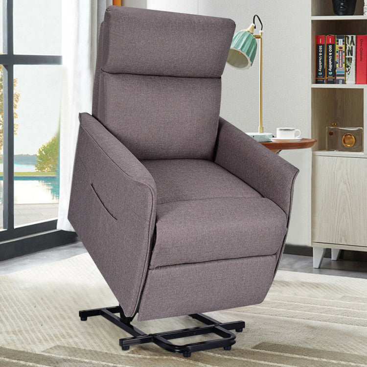 Power Lift Massage Recliner Chair Soft Warm Fabric Sofa Lounge Chair Home Theater Seating with Remote Control and Heavy Padded Cushion for Elderly