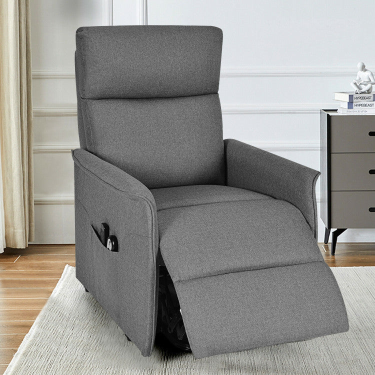 Power Lift Massage Recliner Chair Soft Warm Fabric Sofa Lounge Chair Home Theater Seating with Remote Control and Heavy Padded Cushion for Elderly