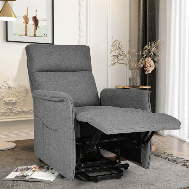 Power Lift Massage Recliner Chair Soft Warm Fabric Sofa Lounge Chair Home Theater Seating with Remote Control and Heavy Padded Cushion for Elderly
