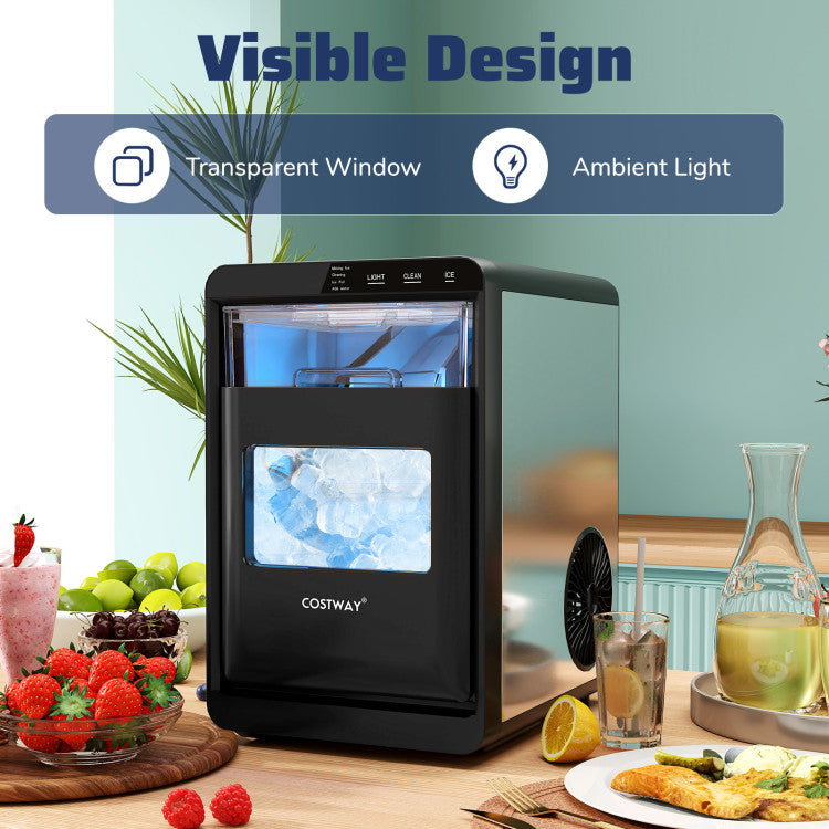 Compact Countertop Ice Maker with Easy Cleaning and Quick Operation
