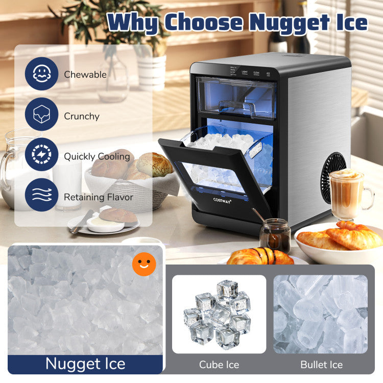 Compact Countertop Ice Maker with Easy Cleaning and Quick Operation