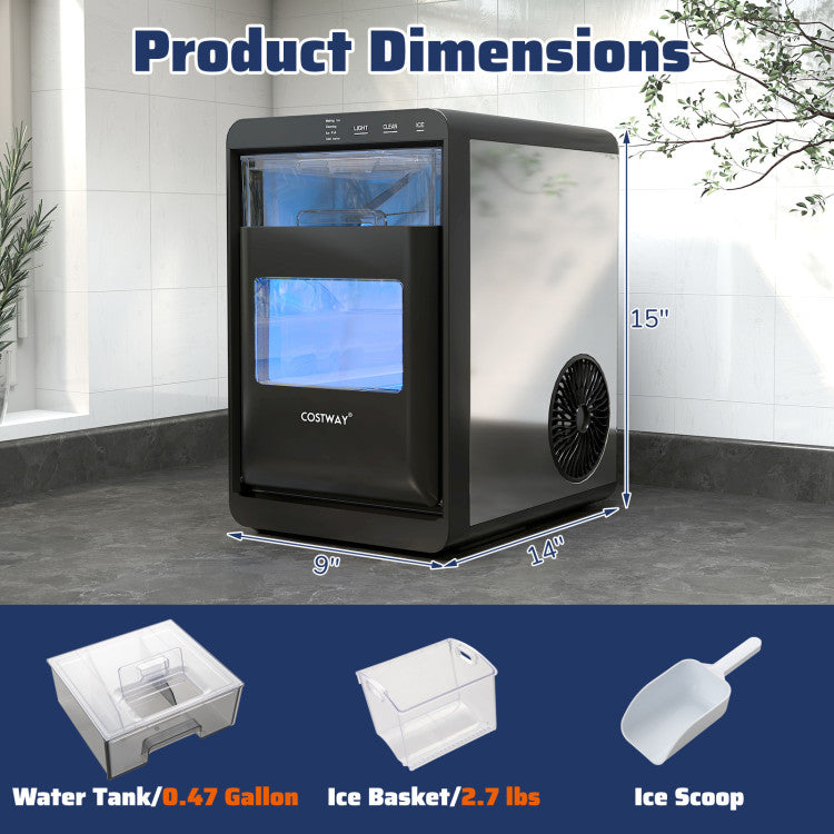Compact Countertop Ice Maker with Easy Cleaning and Quick Operation