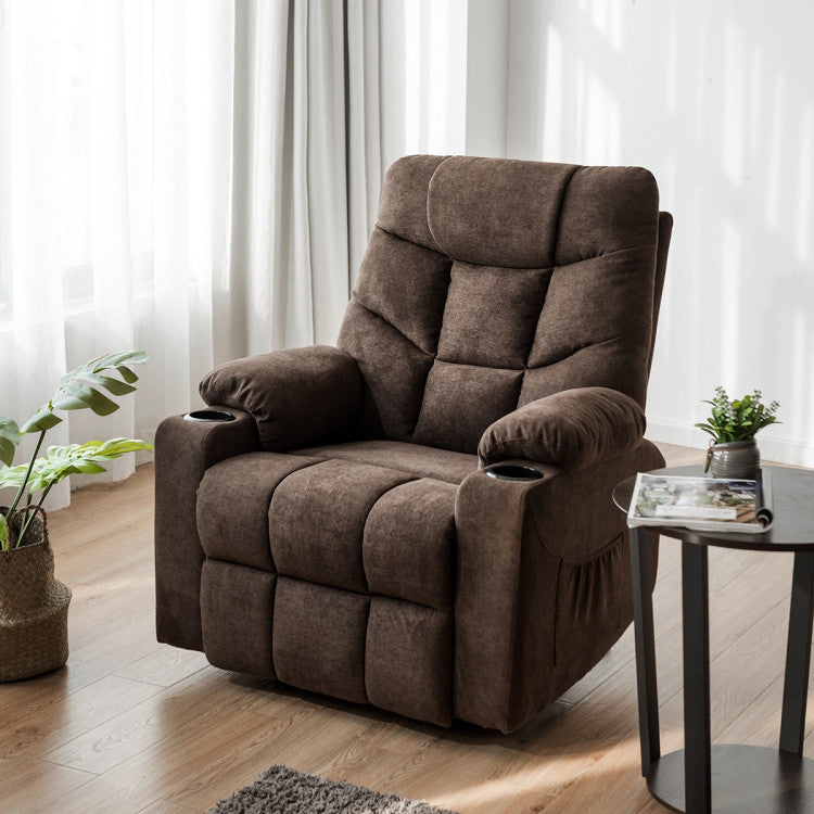 Electric Power Lift Recliner Chair Motorized Massage Sofa Chair with 8-Point Massage and Lumbar Heat for Elderly