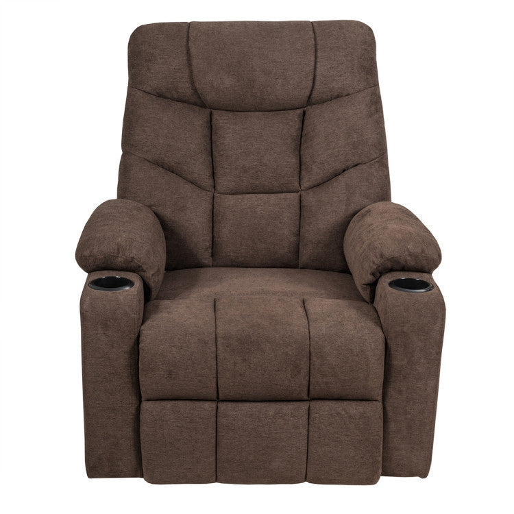 Electric Power Lift Recliner Chair Motorized Massage Sofa Chair with 8-Point Massage and Lumbar Heat for Elderly