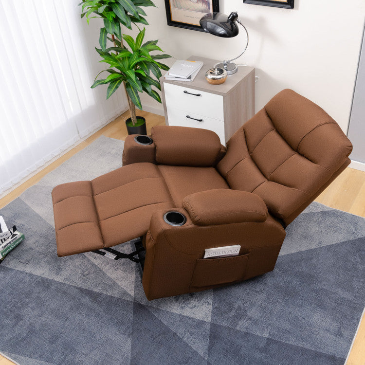 Electric Power Lift Sofa Recliner Chair Fabric Massage Chair with Adjustable Backrest and Footrest for Elderly