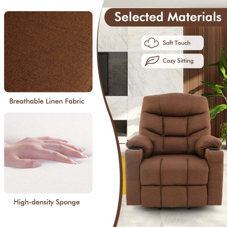 Electric Power Lift Sofa Recliner Chair Fabric Massage Chair with Adjustable Backrest and Footrest for Elderly