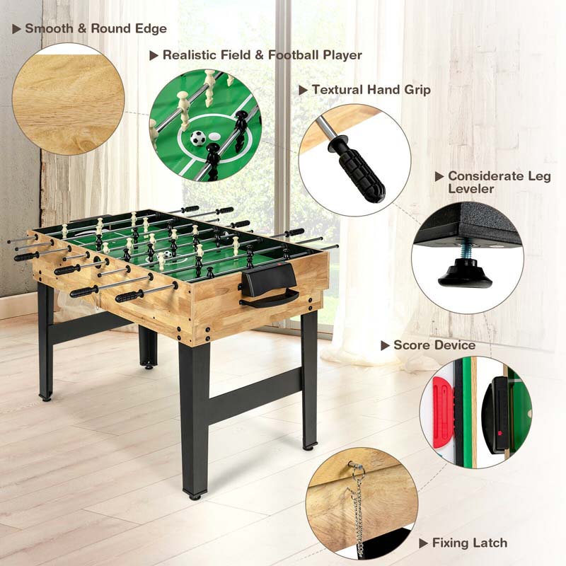 10-in-1 Multi Game Table Set, Combo Game Table with Air Hockey, Foosball, Table Tennis, Pool, Bowling & Board Games for Adults Family, Home Game Room