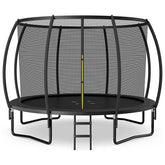 8/10/12FT ASTM Approved Outdoor Large Recreational Trampoline with Ladder & Enclosure Net Safety Pad