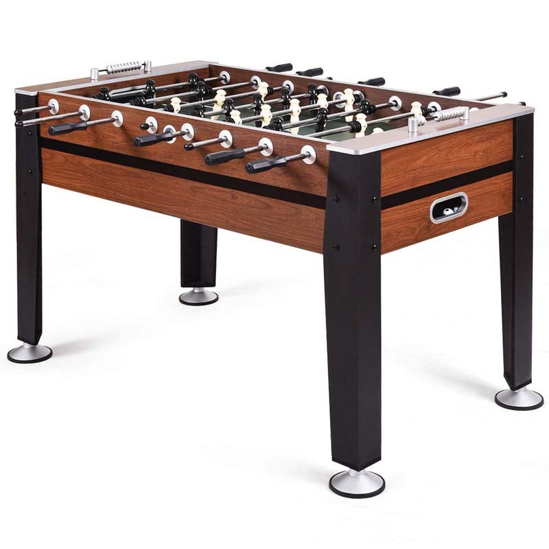 54" Competition Sized Foosball Table for Adults & Kids, Solid Wood Soccer Game Table with 2 Balls for Game Room, Office & Family Entertainment