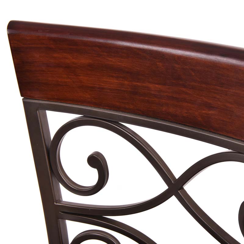 2-Pack 30" Counter Height Bar Stools 360 Degree Swivel Vintage Dining Chairs with Leather Padded Seat