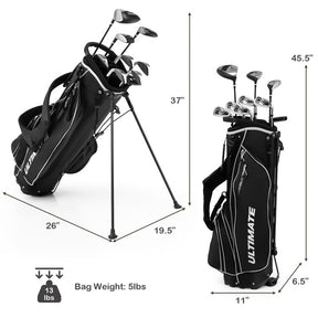 Men’s Profile Complete Golf Club Package Set Includes 10 Pieces with Stand Bag