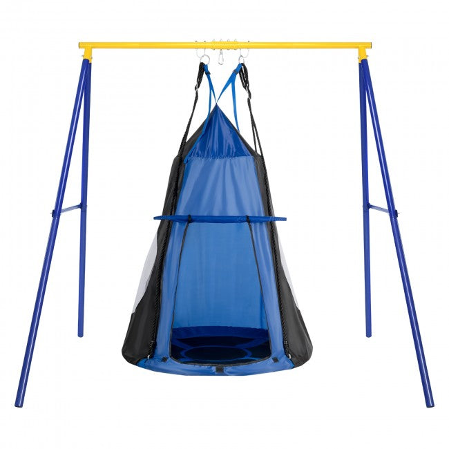 2-in-1 40 Inch Kids Hanging Chair Detachable Swing Tent