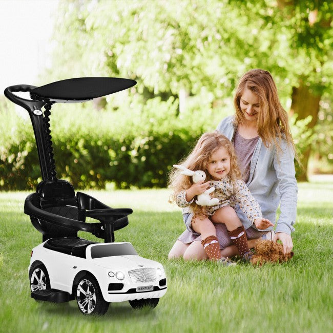 Licensed Bentley Kids Push Car With Removable Canopy