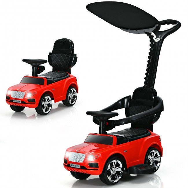 Licensed Bentley Kids Push Car With Removable Canopy