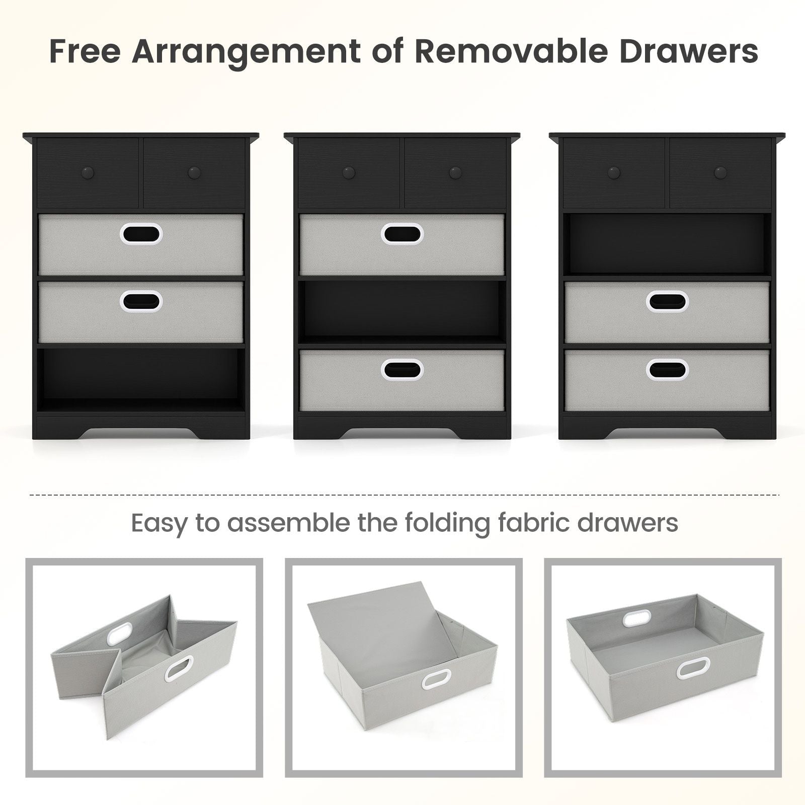 4-Drawer Dresser Modern Chest Storage Organizer