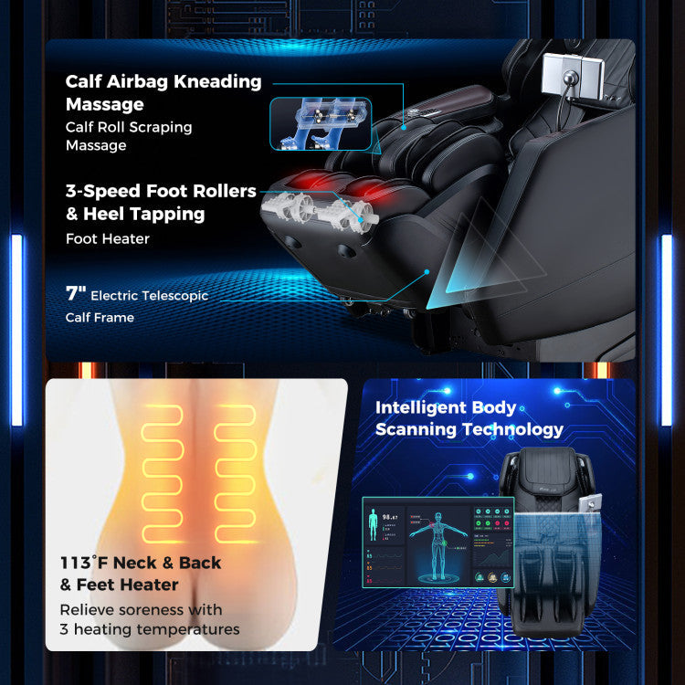 2025 Enjoyment 13 Pro - 4D SL-Track Full Body Massage Chair with Zero-Gravity Design