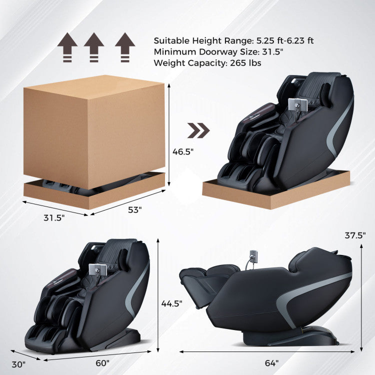 2025 Enjoyment 13 Pro - 4D SL-Track Full Body Massage Chair with Zero-Gravity Design