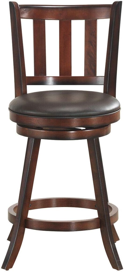 Set of 2 Bar Stools Counter Height Dining Chair 360 Degree Swivel Barstool Set with Cushion