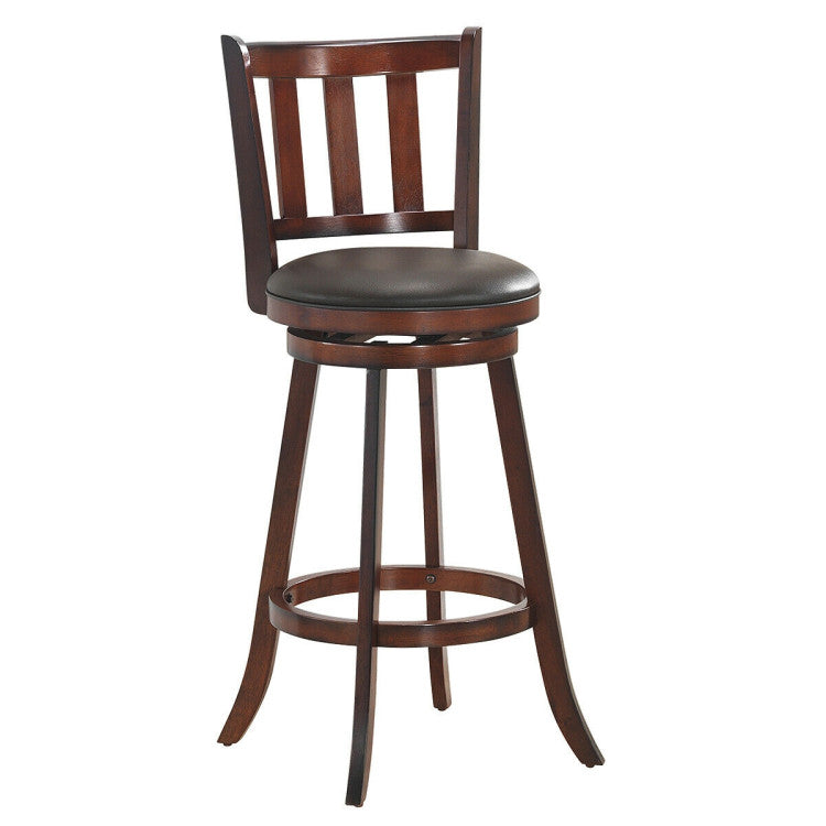 Set of 2 Bar Stools Counter Height Dining Chair 360 Degree Swivel Barstool Set with Cushion