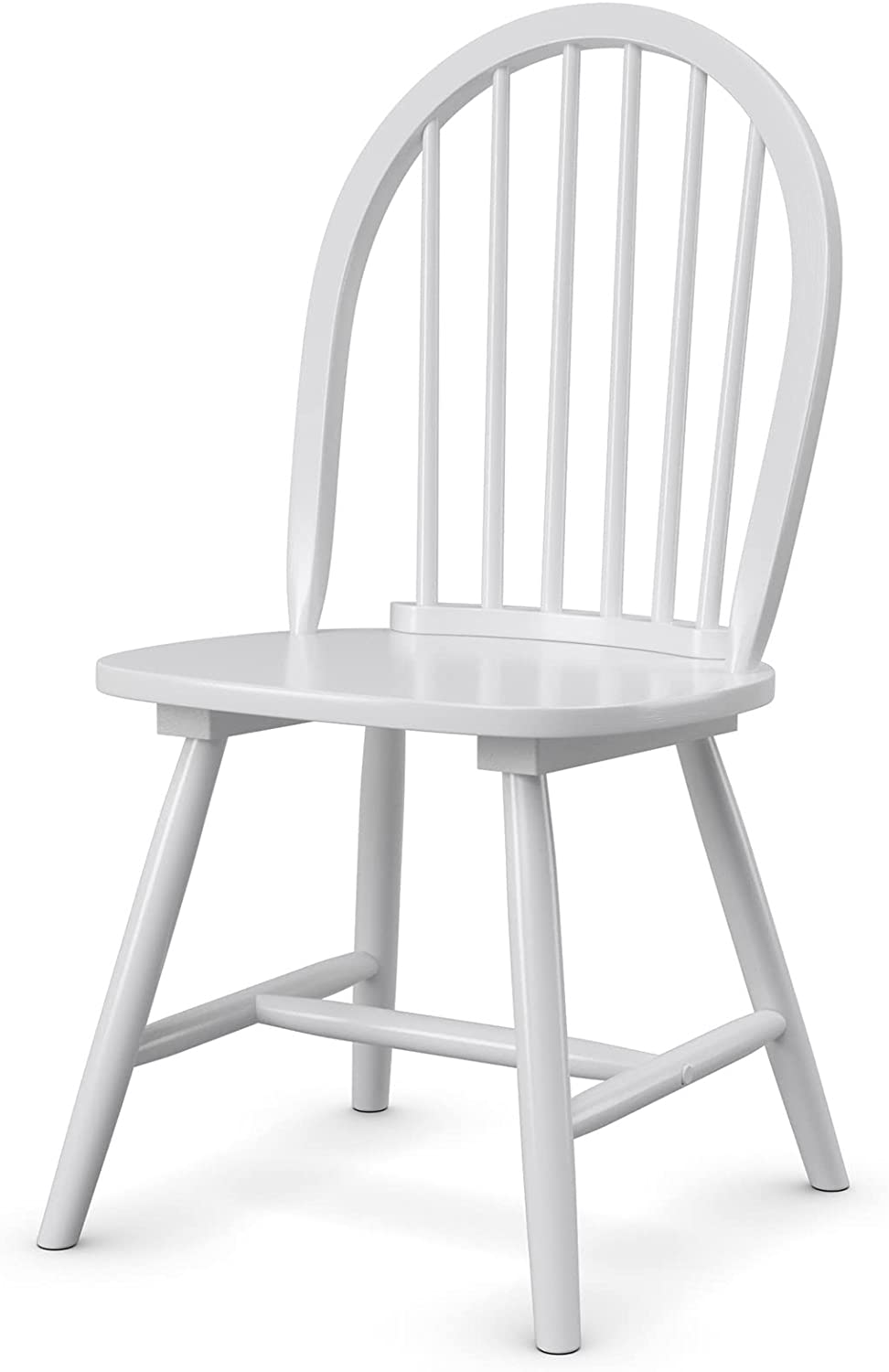 Set of 2 Vintage Windsor Wood Dining Chairs with Armless Spindle Back for Kitchen Dining Room