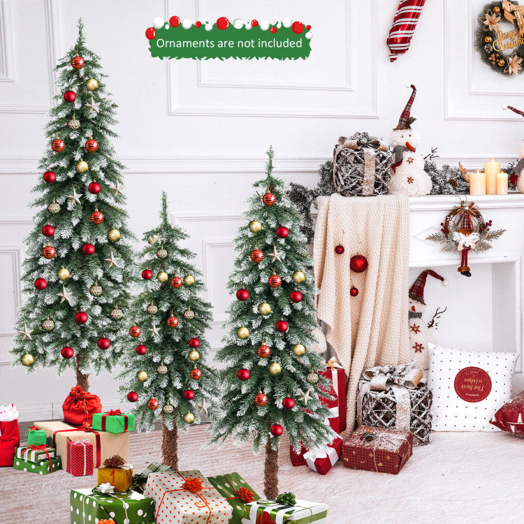 Set of 3 Pre-Lit Christmas Tree with LED lights