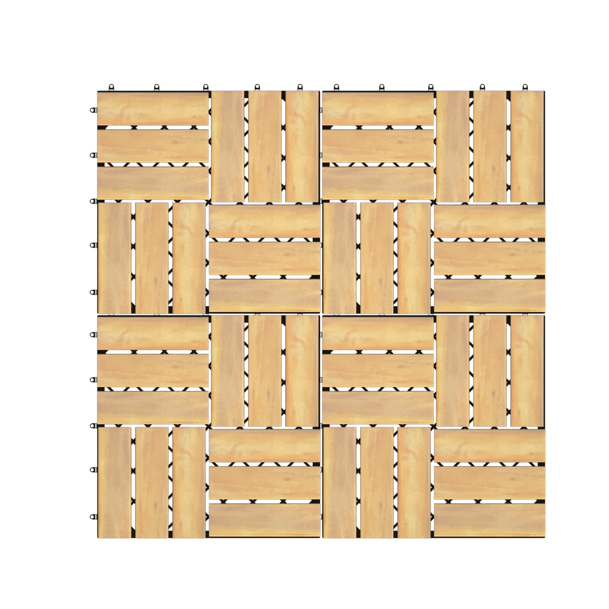 30x30cm Acacia Wood Deck Tiles of 10