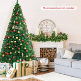 2.4m Artificial Christmas Tree Xmas Pine Tree with Solid Metal Legs