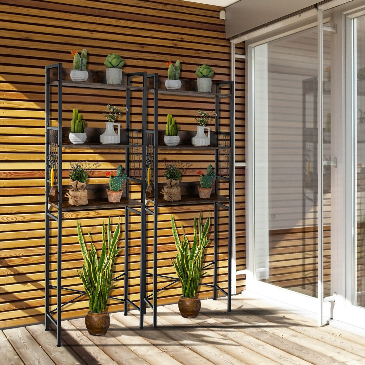 3-Tier Over-The-Toilet Storage Rack with Detachable Hooks