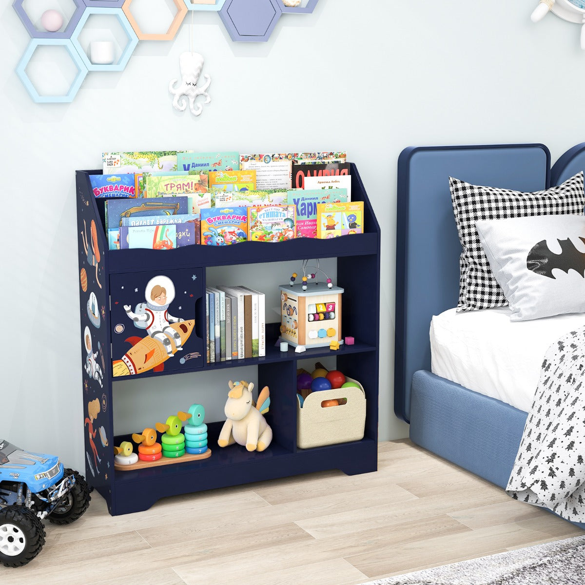 Toy Storage Organizer Display Stand for Playroom-Blue