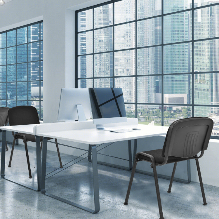 Set of 5 Conference Chair Stackable Side Chair Reception Executive Office Chair Set with Upholstered Seat