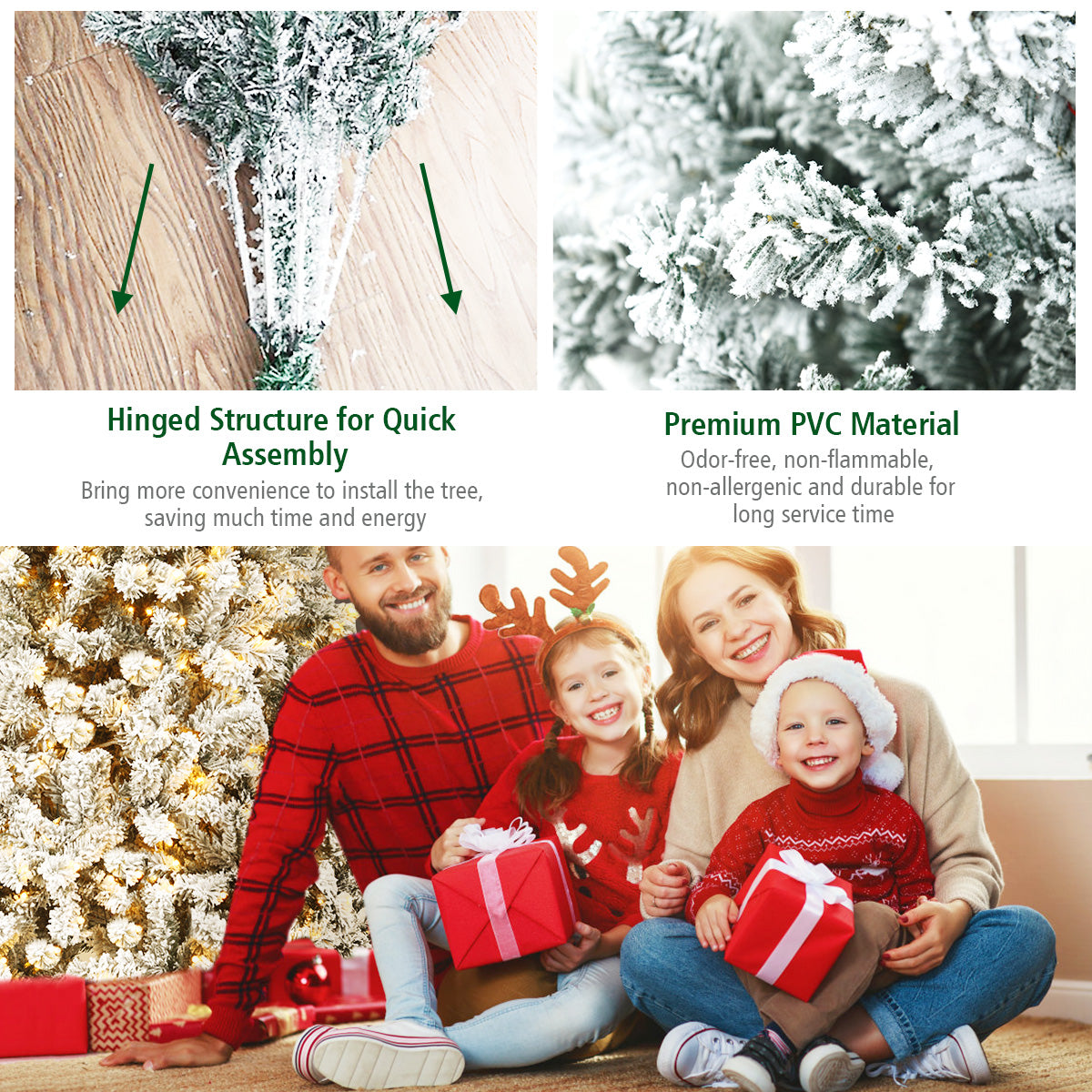 Artificial Christmas with LED Lights for Room Decoration