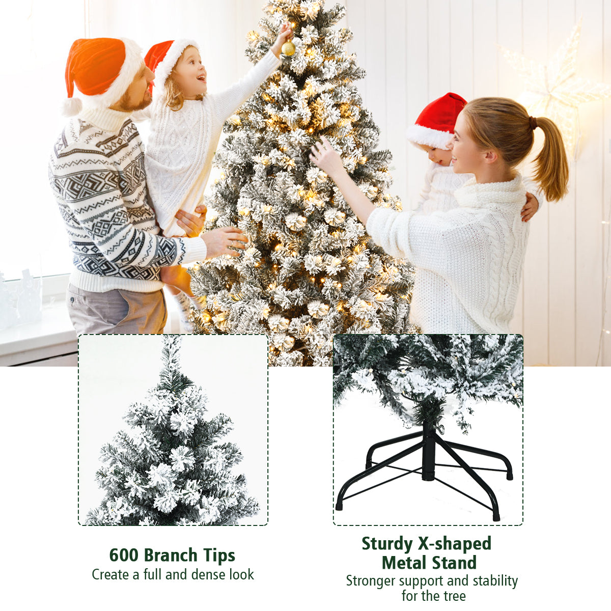 Artificial Christmas with LED Lights for Room Decoration