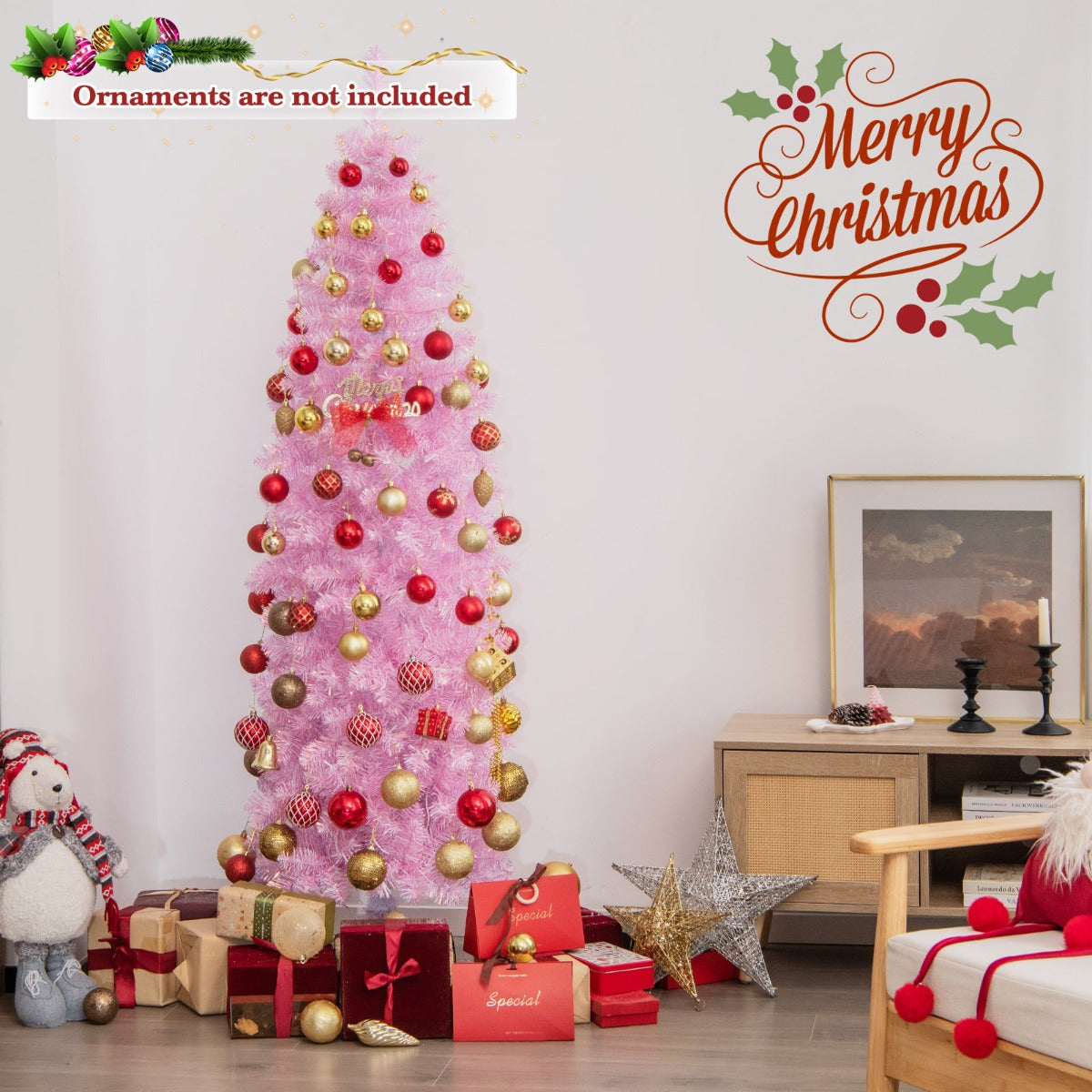 1.83M/2.1M Pre-Lit Artificial Christmas Tree for Decoration
