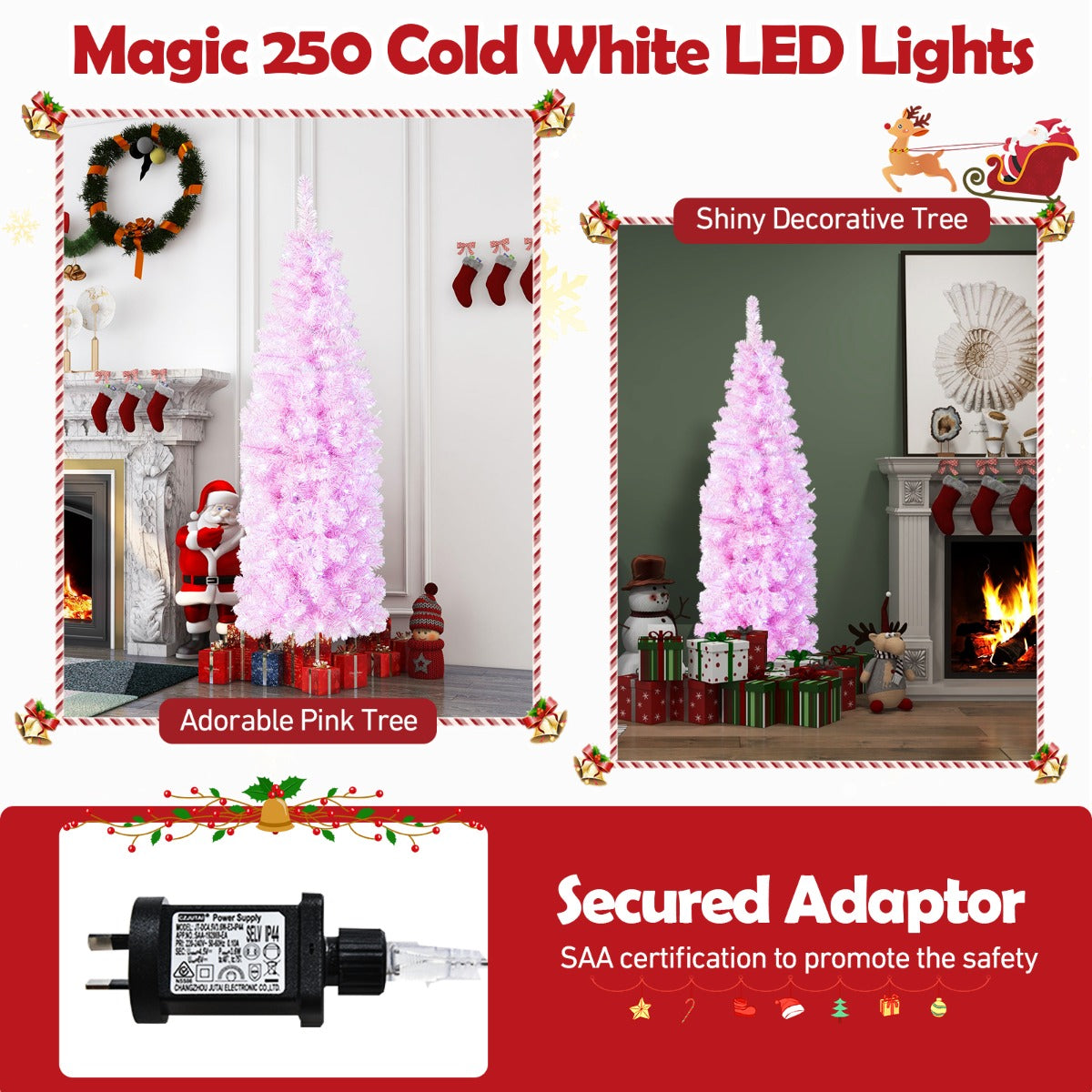 1.83M/2.1M Pre-Lit Artificial Christmas Tree for Decoration