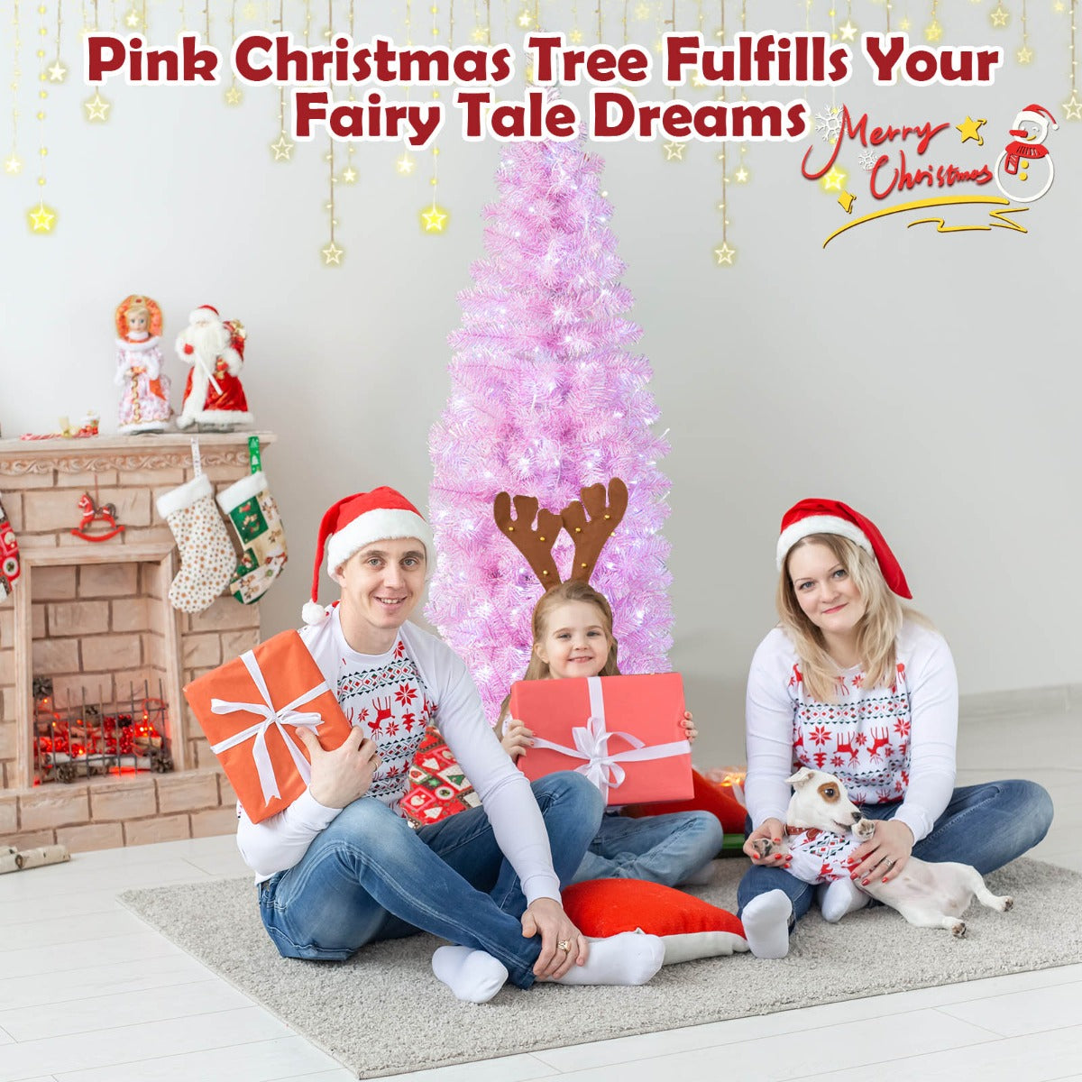 1.83M/2.1M Pre-Lit Artificial Christmas Tree for Decoration