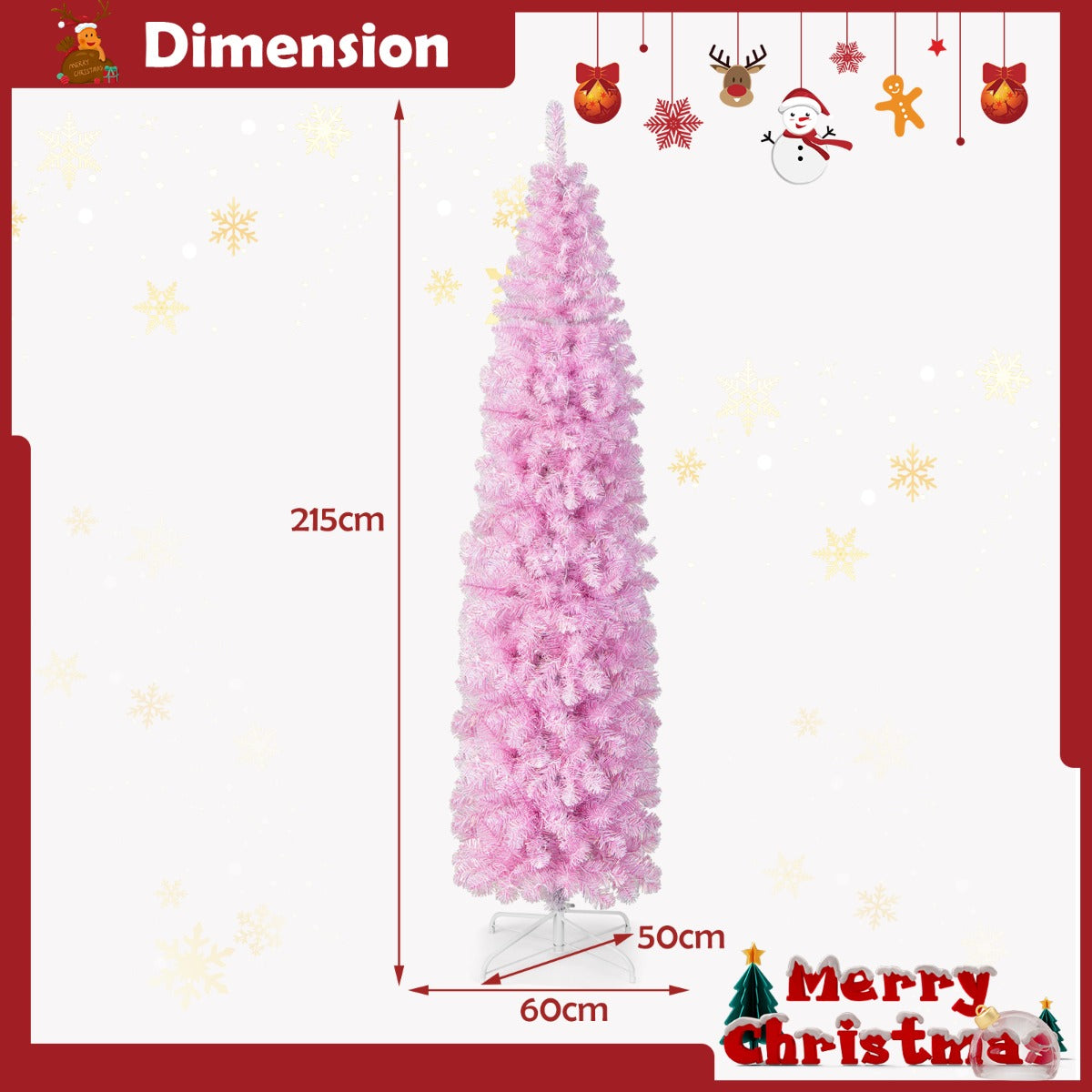 1.83M/2.1M Pre-Lit Artificial Christmas Tree for Decoration