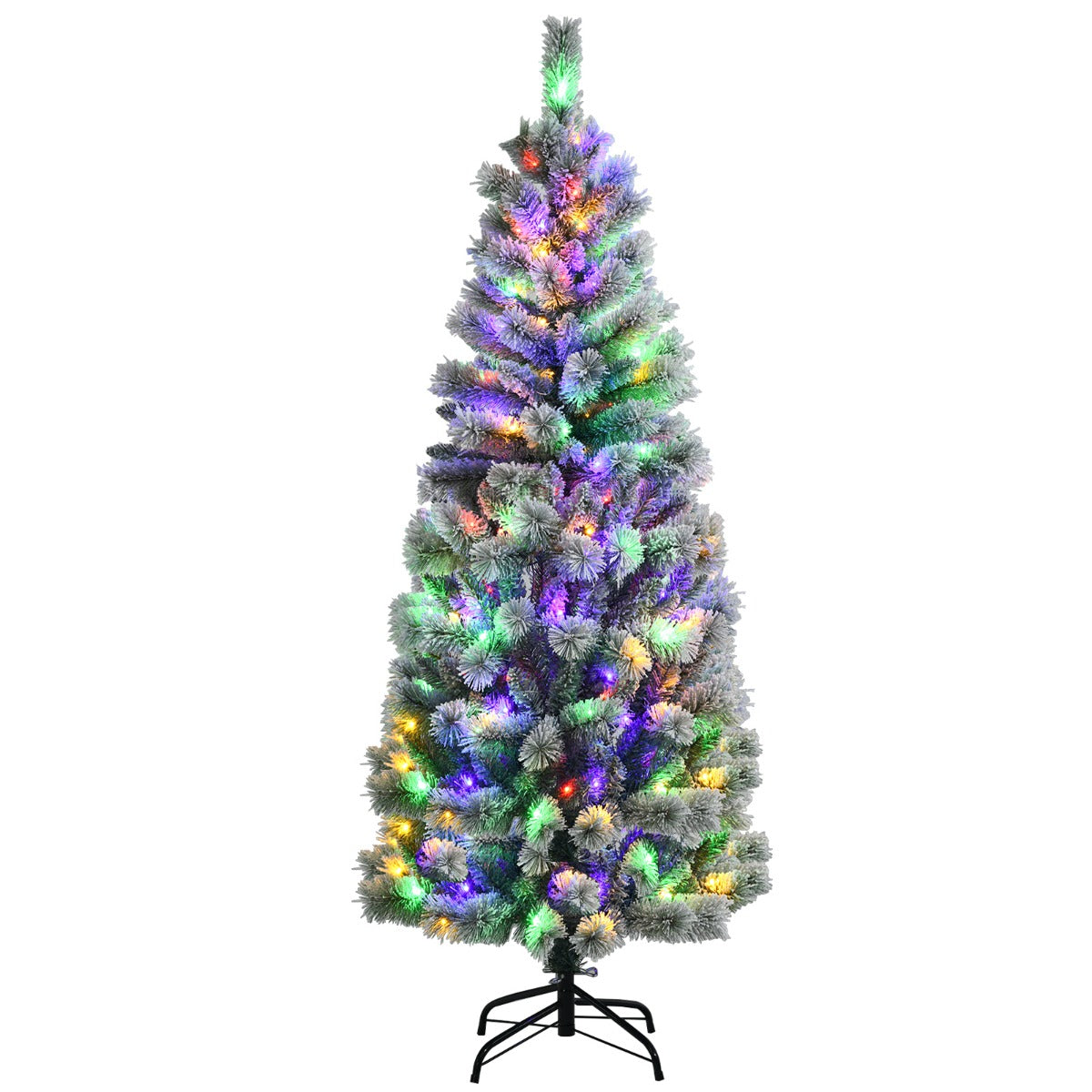 1.8M Pre-lit Artificial Christmas Tree with 9 Lighting Modes and 200 Color Changing LED Lights for Decorations