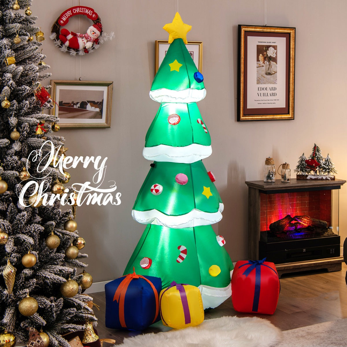 180CM Inflatable Christmas Tree with Gift Boxes & LED Light