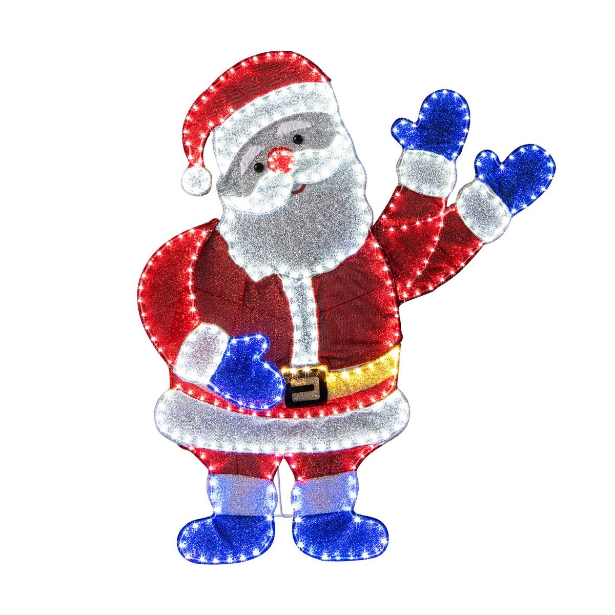 Lighted Santa Claus Christmas with 6 Lighting Modes for Decoration