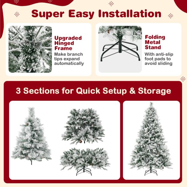 1.8m Christmas Tree with 850 PE PVC Branch Tips for Decor