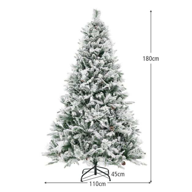 1.8m Christmas Tree with 850 PE PVC Branch Tips for Decor