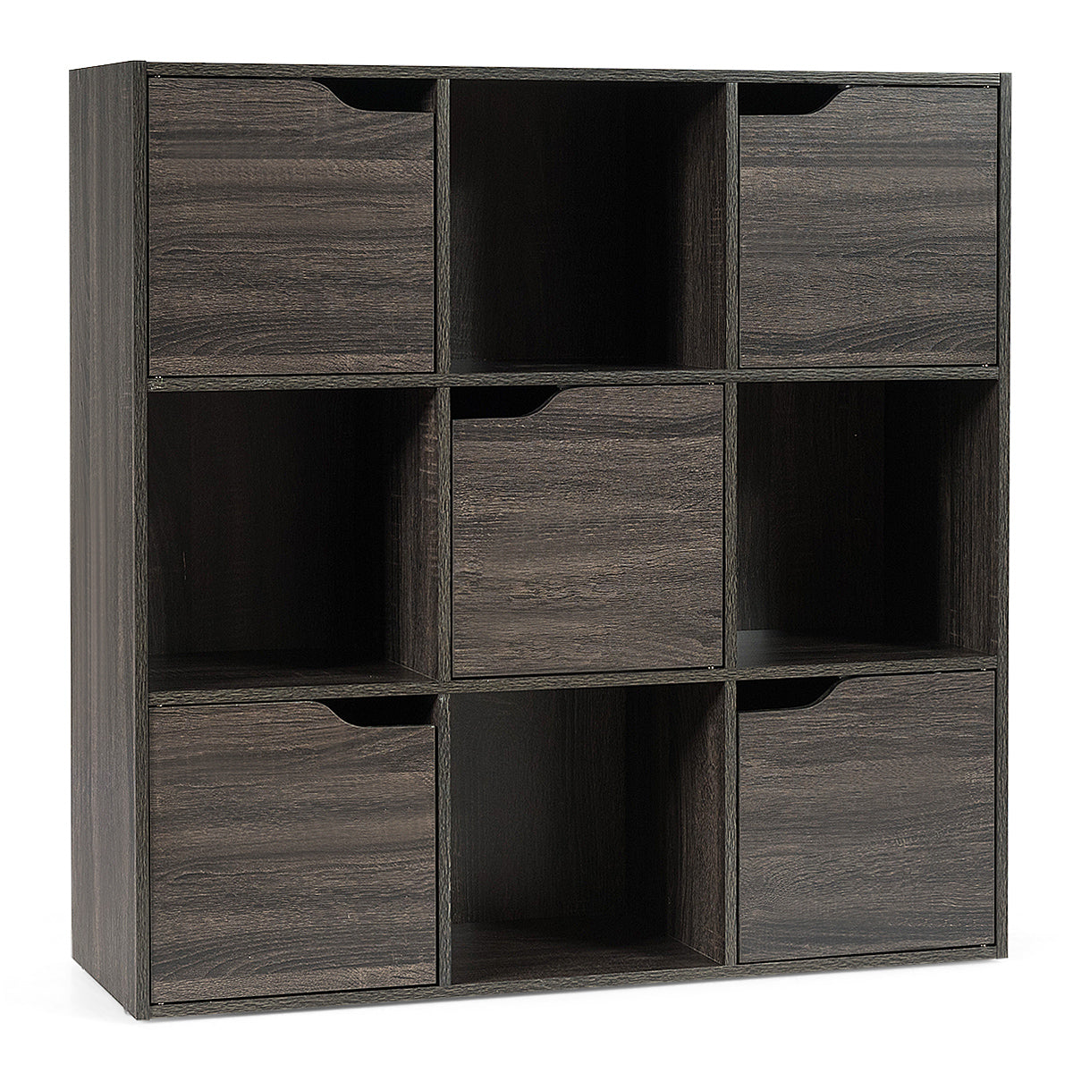 Cube Shelf with 9 Compartments and 5 Magnetic Doors