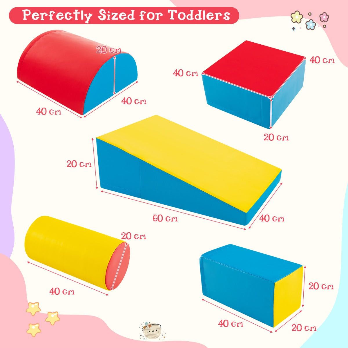 Kid Crawl Climb Foam Shapes Playset for Toddler