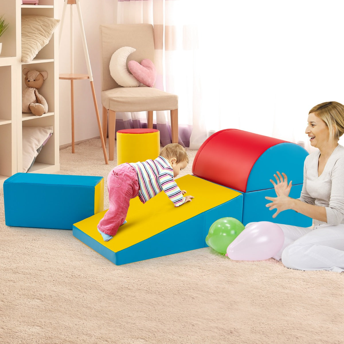 Kid Crawl Climb Foam Shapes Playset for Toddler