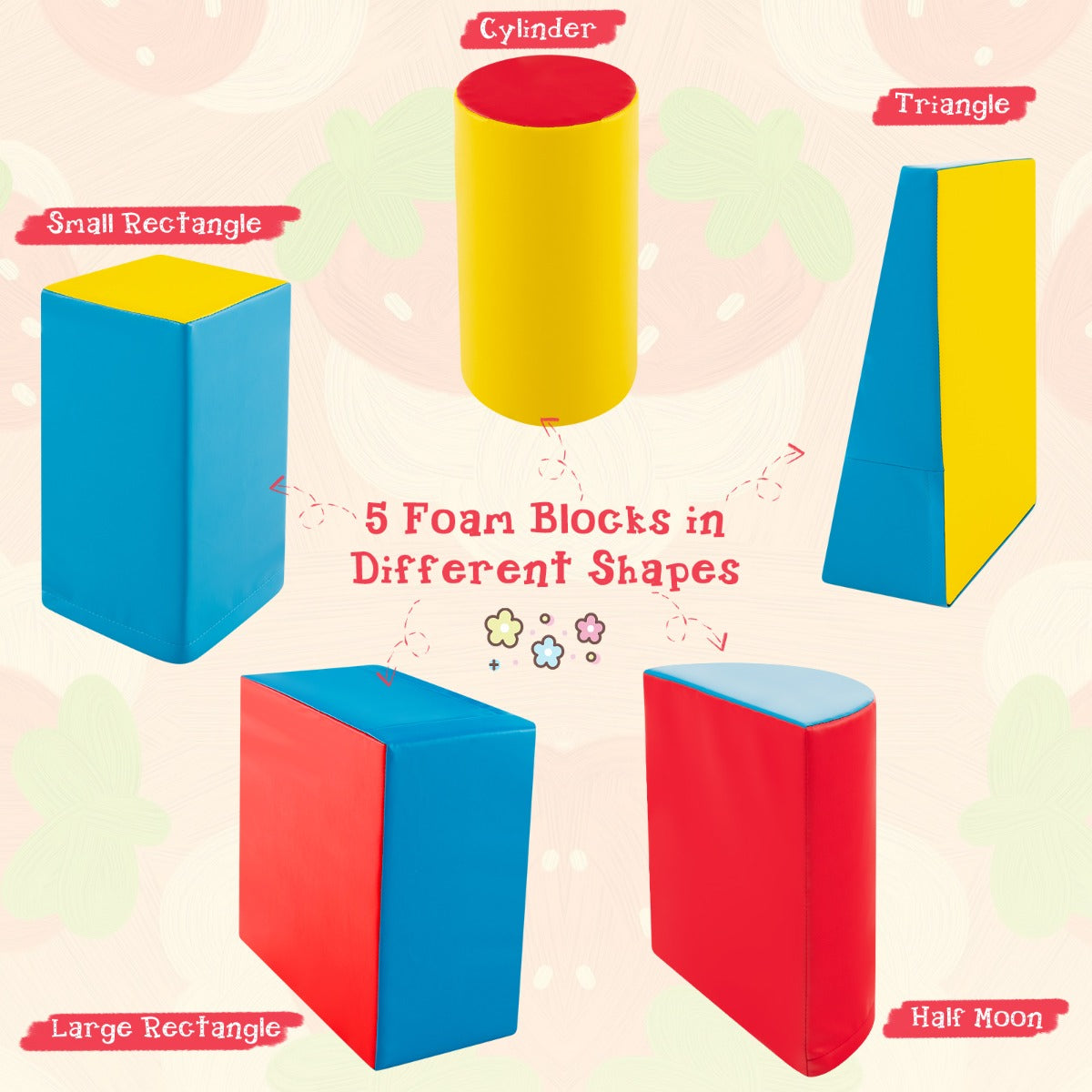 Kid Crawl Climb Foam Shapes Playset for Toddler