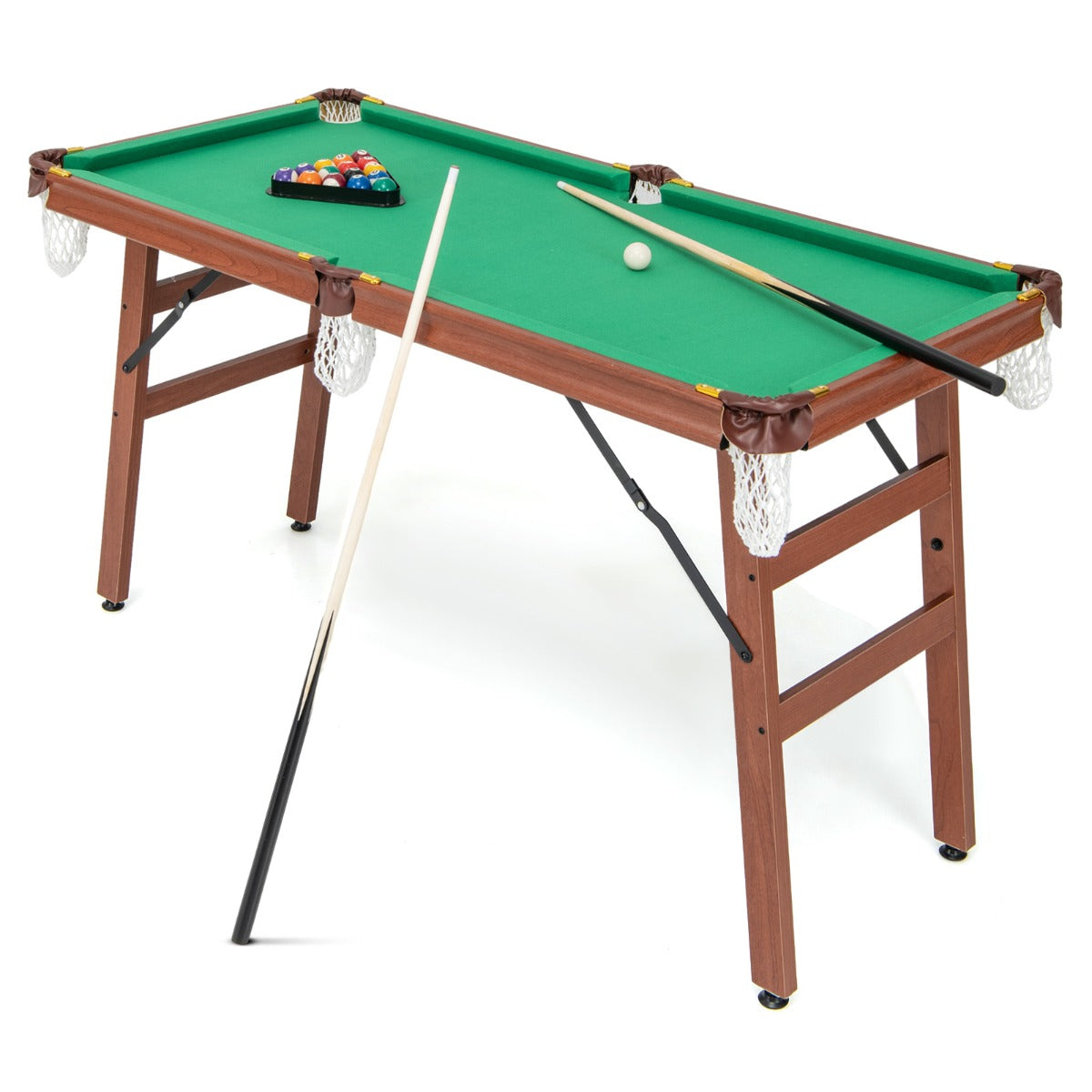 Portable Billiards Table Game with Foldable Legs for Family Game Bar Gym Room